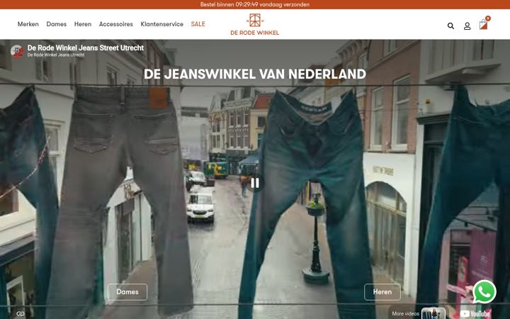 Screenshot von derodewinkel.nl