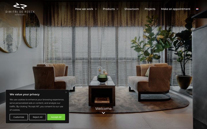 Screenshot von deroeckinteriors.nl