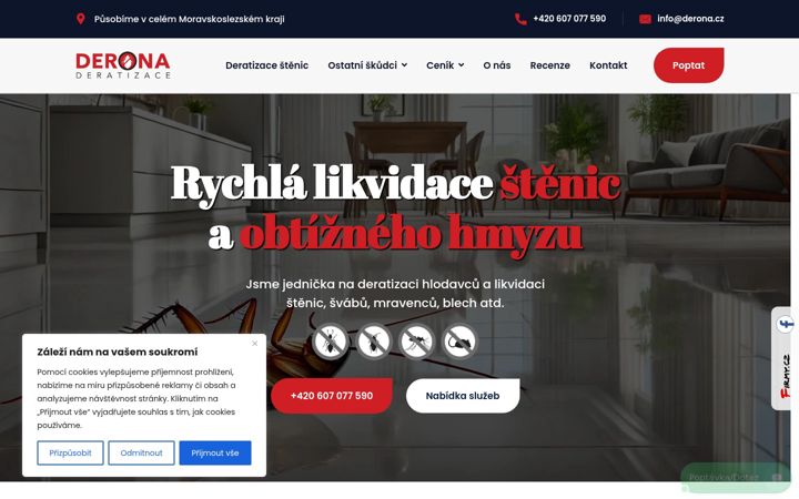 Captura de pantalla de derona.cz