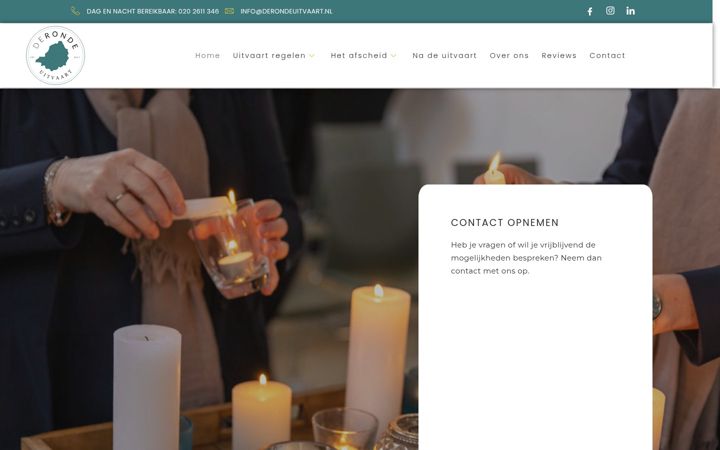 Screenshot of derondeuitvaart.nl