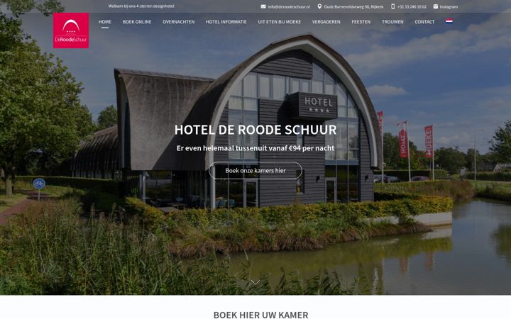 Screenshot von deroodeschuur.nl