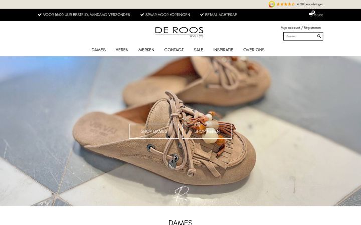 Screenshot von deroosschoenen.nl