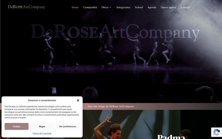 Captura de pantalla de deroseartcompany.com.br