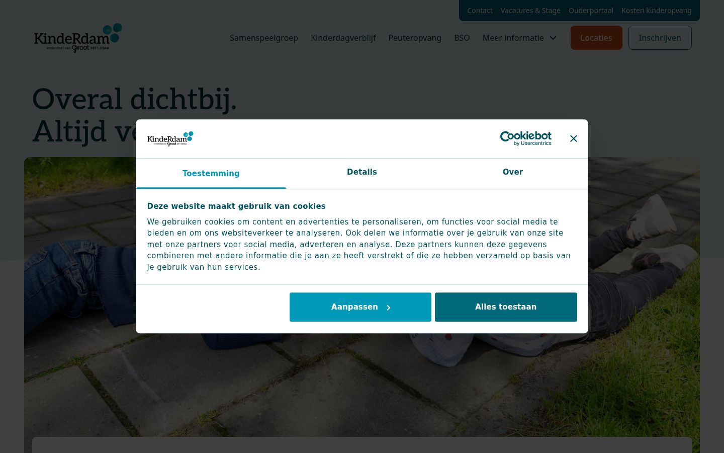 Snímek obrazovky baneru souhlasu zobrazeného před jakoukoli interakcí