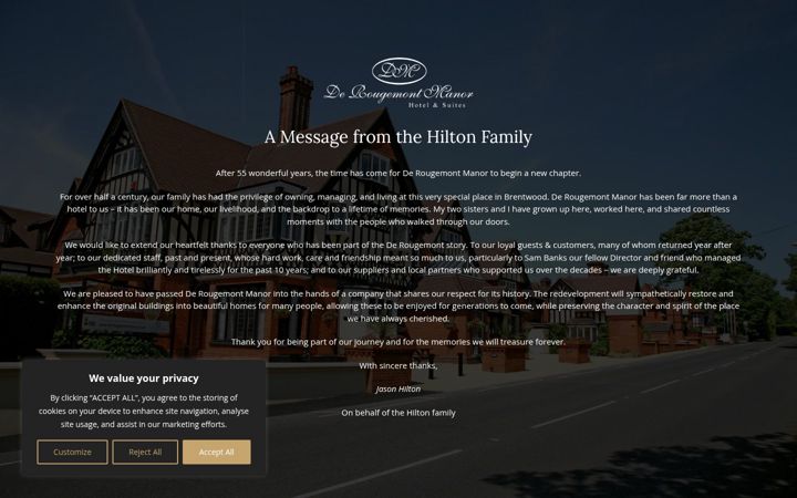 Screenshot of derougemontmanor.com
