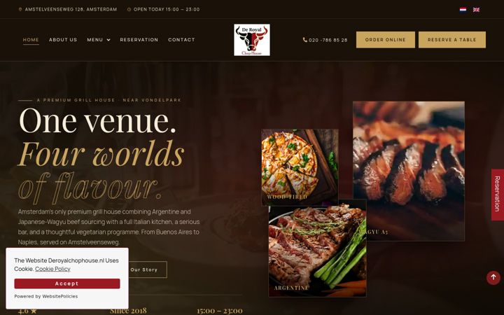 Screenshot of deroyalchophouse.nl