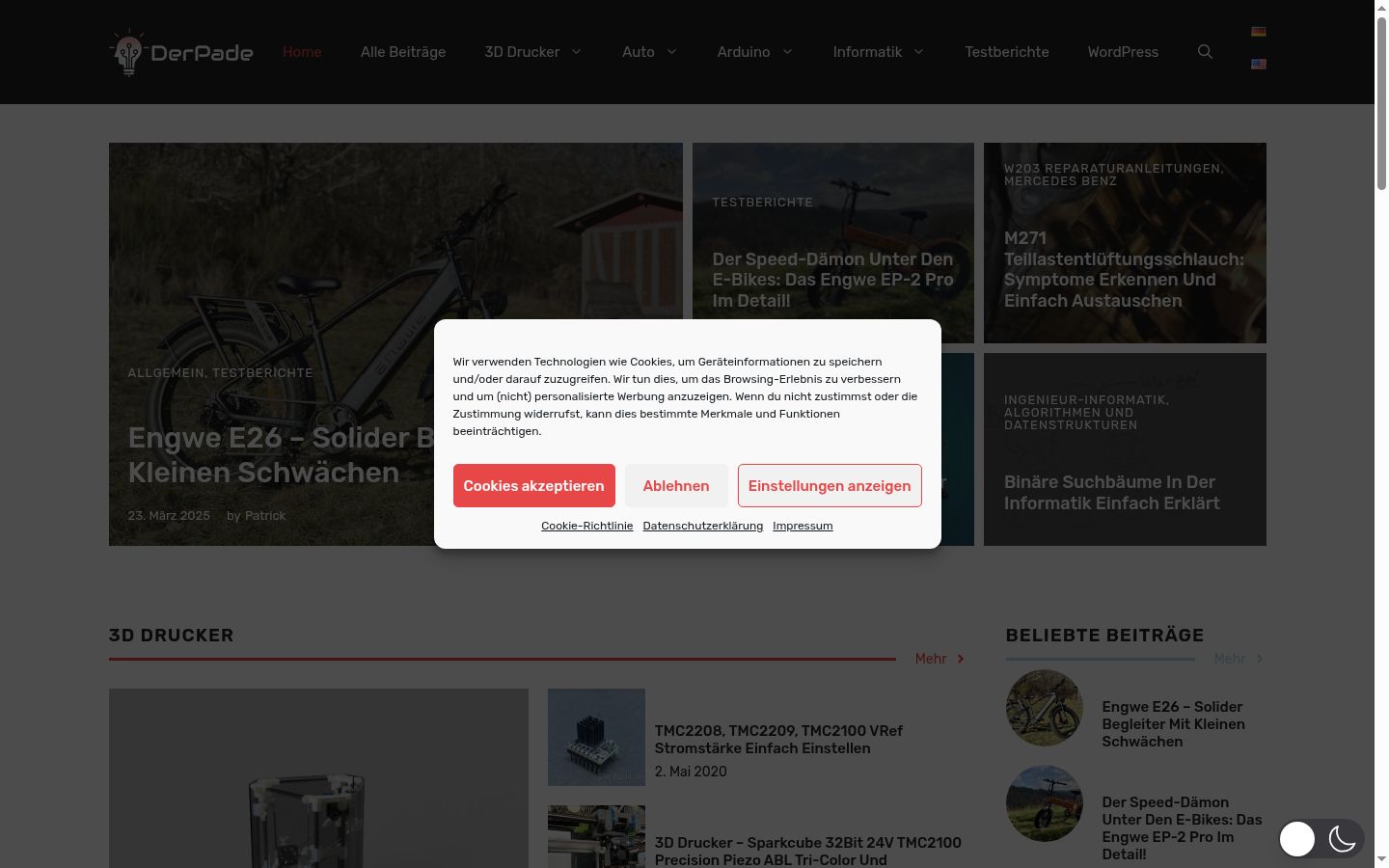 Screenshot tal-banner tal-kunsens muri qabel kwalunkwe interazzjoni
