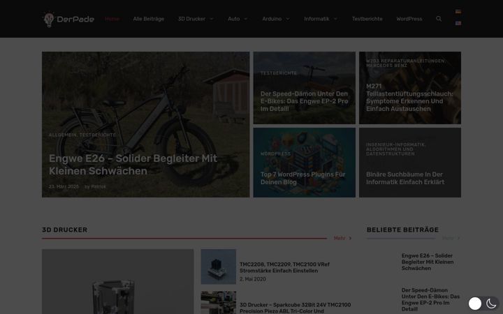 Screenshot van derpade.de