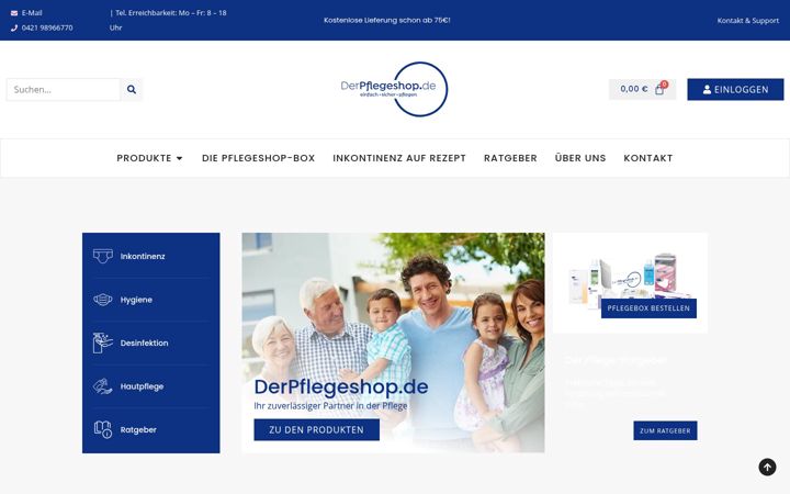 Screenshot of derpflegeshop.de