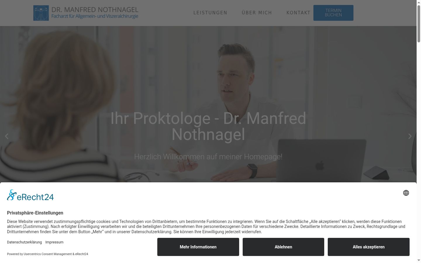 Screenshot tal-banner tal-kunsens muri qabel kwalunkwe interazzjoni