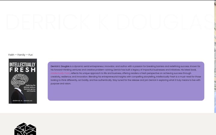 Screenshot of derrickkdouglas.com