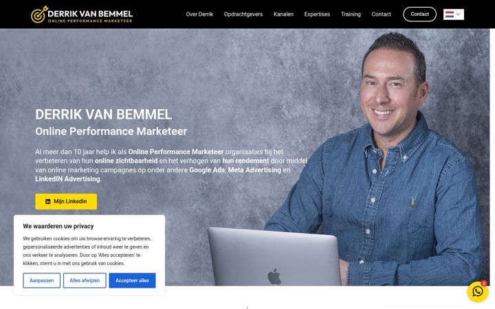 Screenshot of derrikvanbemmel.nl