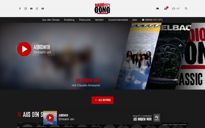 Screenshot of derrocksender.de