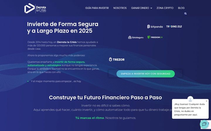 Screenshot of derrotalacrisis.com