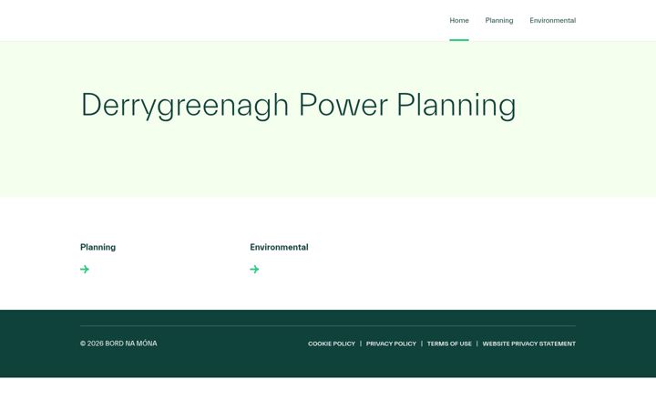 Skærmbillede af derrygreenaghpowerplanning.ie