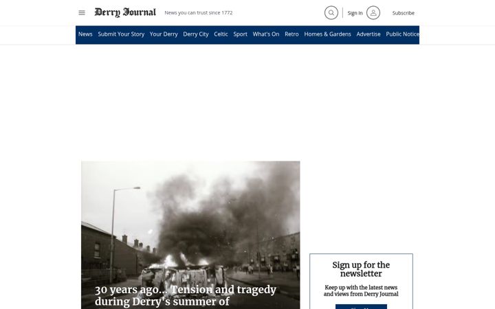 Screenshot of derryjournal.com