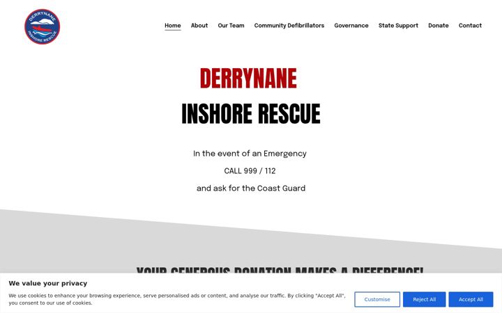 Screenshot of derrynaneinshorerescue.com