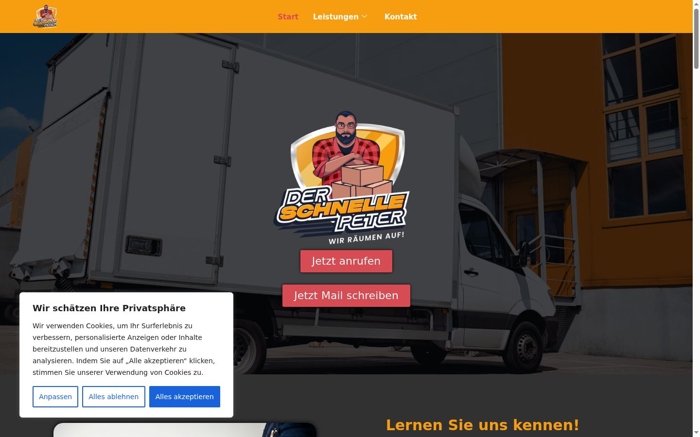 Screenshot tal-banner tal-kunsens muri qabel kwalunkwe interazzjoni