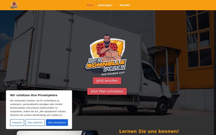 Screenshot of derschnellepeter.de