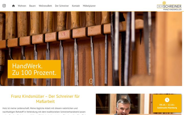 Screenshot of derschreiner-kindsmueller.de