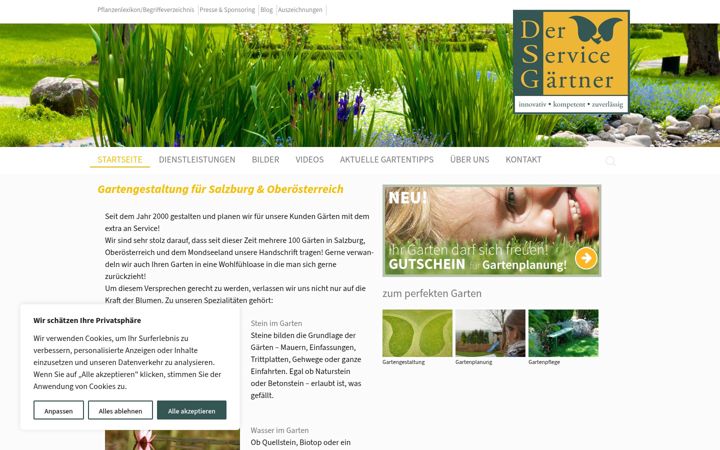 Screenshot of derservicegaertner.at