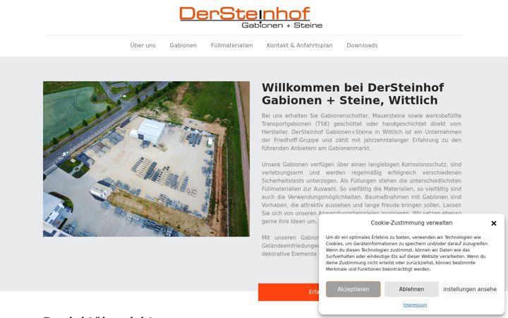 Screenshot of dersteinhof.de