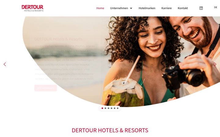 Screenshot of dertour-hotels.com