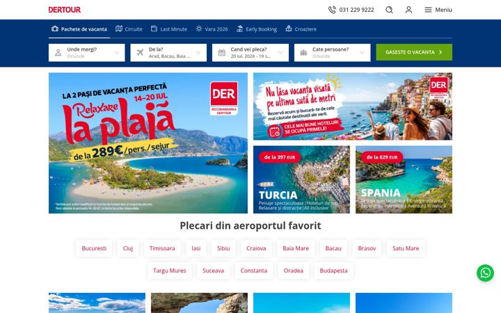 Screenshot of dertour.ro