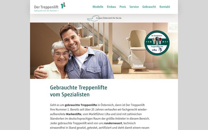 Screenshot of dertreppenlift.at