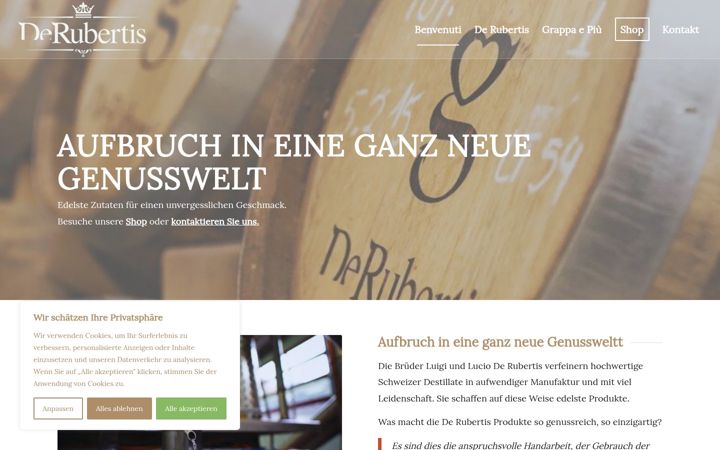 Screenshot of derubertis.ch