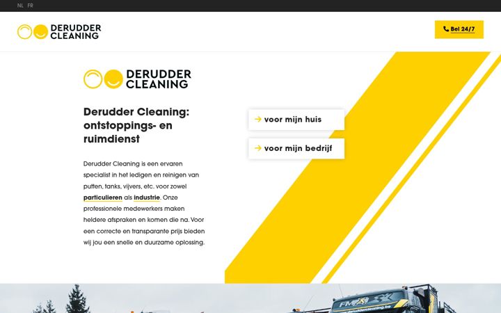 Screenshot of deruddercleaning.be