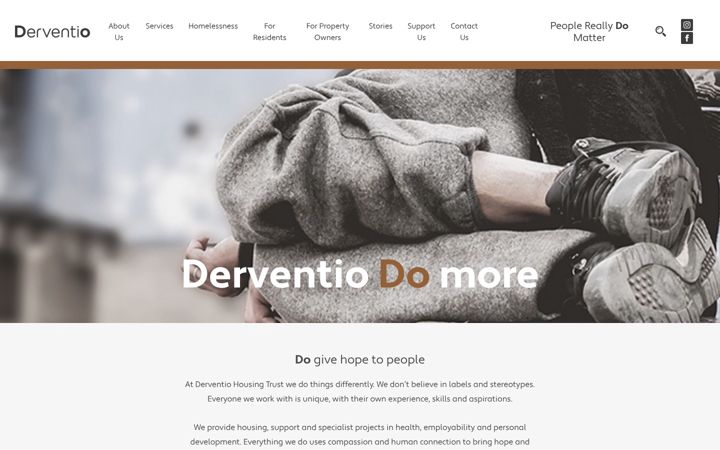 Screenshot of derventiohousing.com