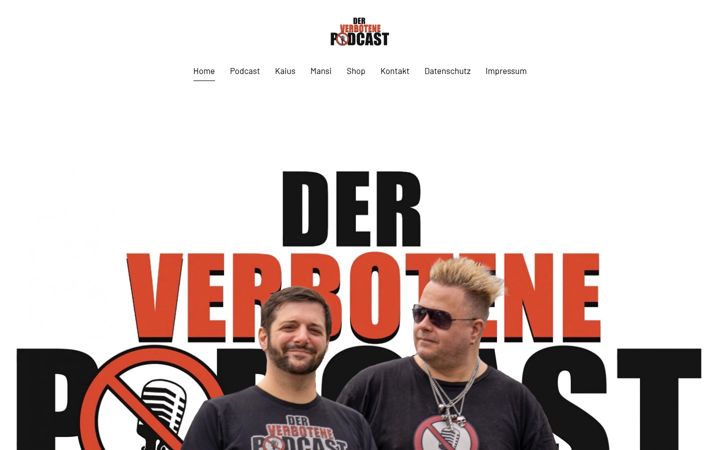 Screenshot of derverbotenepodcast.de