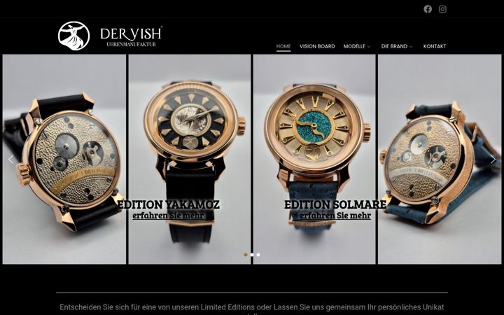 Screenshot von dervish-uhrenmanufaktur.de