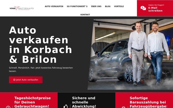 Ekrānuzņēmums no dervogelkauftdeinauto.de
