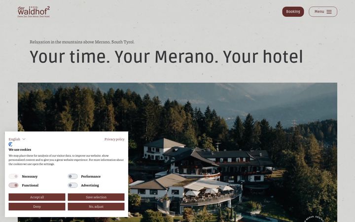 Screenshot of derwaldhof.com