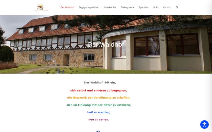 Screenshot von derwaldhof.de