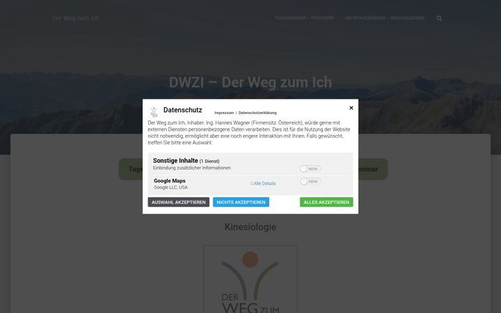 Screenshot of derwegzumich.at