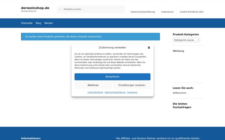 Screenshot of derweinshop.de