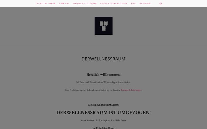 Screenshot of derwellnessraum.de