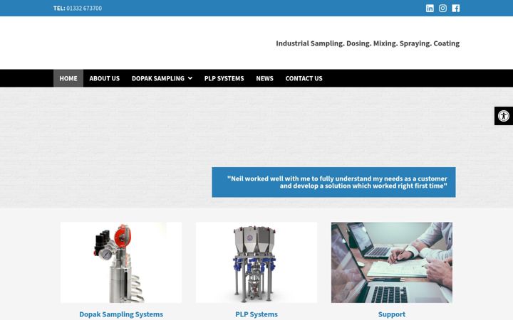 Screenshot of derwentjames.co.uk