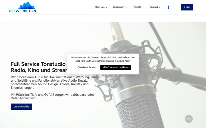 Posnetek zaslona derwerbeton.at
