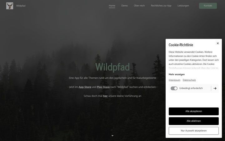 Screenshot of derwildpfad.de