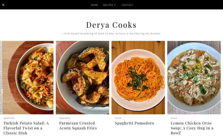 Screenshot of deryacooks.com