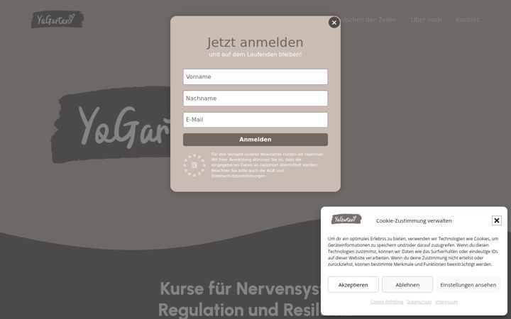 Screenshot von deryogarten.de