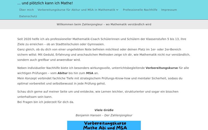 Screenshot ta' derzahlenjongleur.de