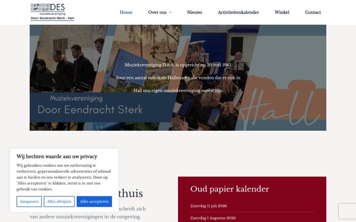 Screenshot of des-hall.nl