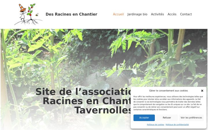 Screenshot di des-racines-en-chantier.fr