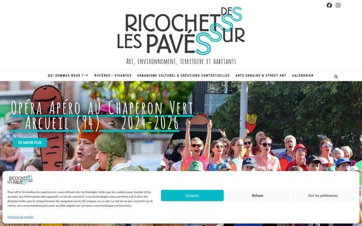 Screenshot di des-ricochets-sur-les-paves.fr