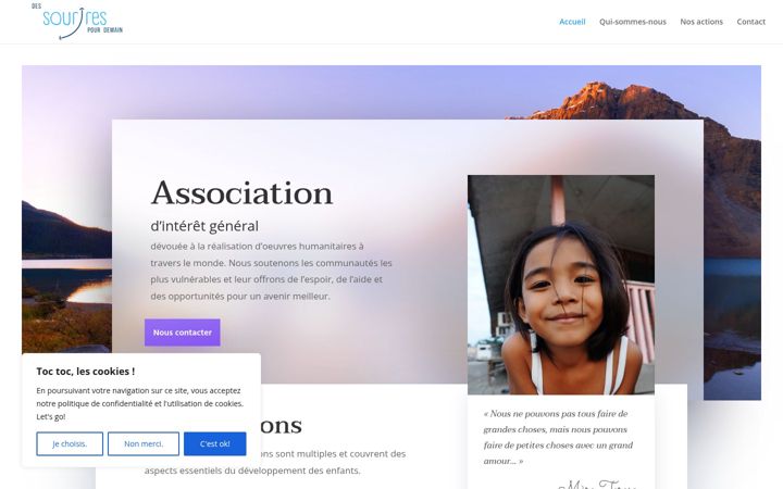 Screenshot of des-sourires-pour-demain.fr